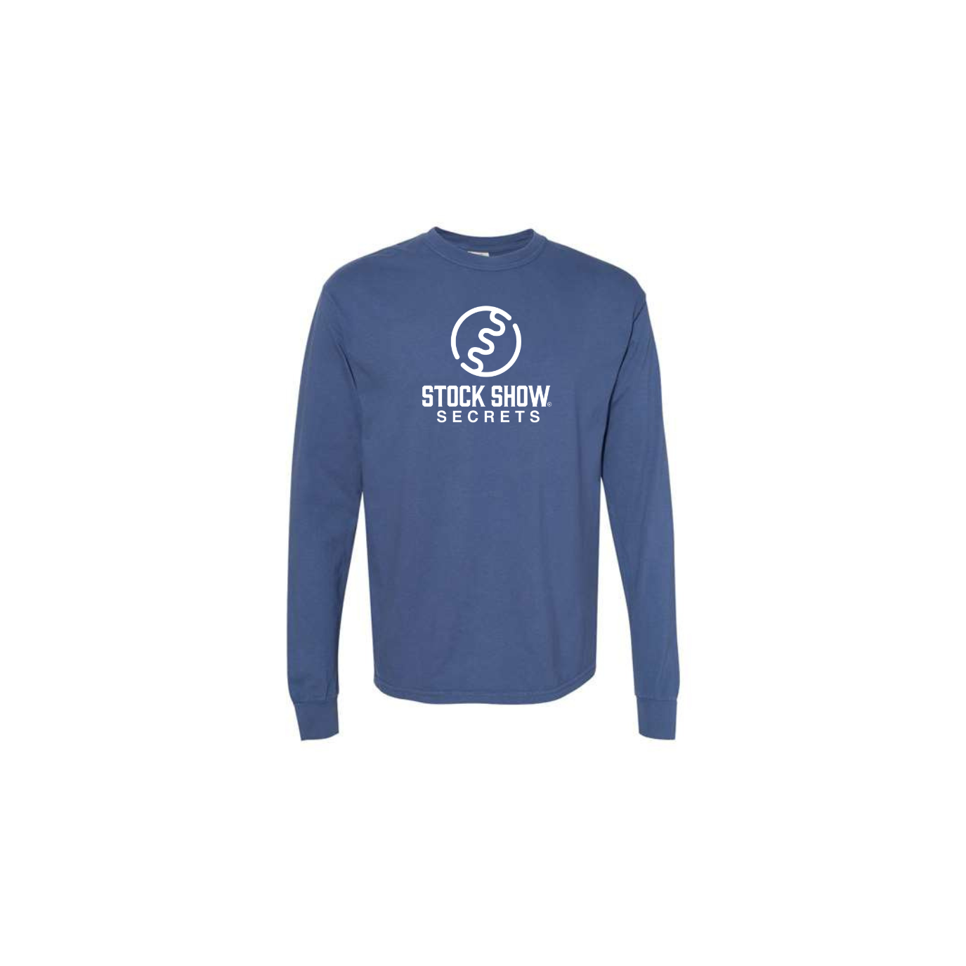 China Blue Garment-Dyed Long Sleeve - Adult & Youth (SSS)